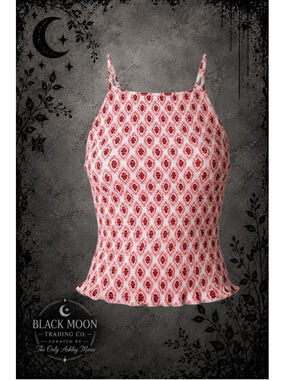 4. ASOS Red White Print Cami Tank Top Size M